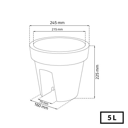 Balkonkiste Blumenkasten Geländerkasten Balkonkasten Geländertopf L 250 mm fuchsia Lofly - 2