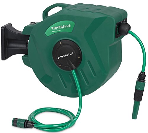 Gartenschlauchtrommel 20m Wandschlauchbox Powerplus Schlauch Trommel schwenkbar