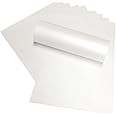 Syntego A4 Pearlescent Shimmer Paper 120gsm Double Sided Suitable for Inkjet and Laser Printers 10 Sheets (Bright Snow White)