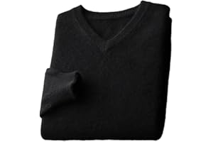 Vogrtcc Suéter De Cachemira con Cuello En V para Hombre Jerséis Jersey De Punto Informal De Negocios