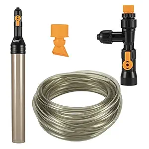 hygger Bucket-Free Aquarium Water Change Kit Fish Tank Auto Siphon Pump Gravel Cleaner Tube with Long Hose Water Changer Maintenance Tool 33-FEET