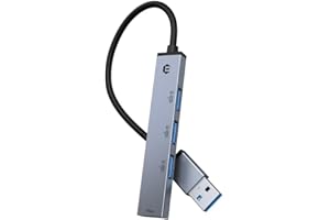 Tymyp Hub USB, 4-portowy koncentrator USB A do Chromebooka, ultracienki rozdzielacz USB, adapter multiportowy, 5 Gbps Data Hub do laptopa, Chromebooka, HHD