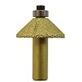 KATSU Electroplated Diamond Stone Marble Grinding Edge Router Bit 1/2" Shank Woodworking Trimming Carving Milling Cutter Tool for Marble/Granite/Quartz, 15 Models (106)