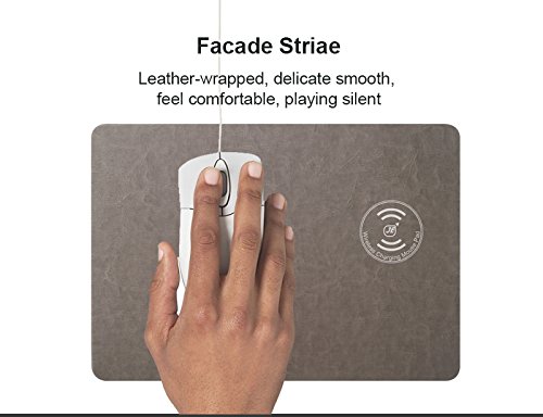 JE Gaming Mauspad mit Induktive Schnellladestation Qi-Charger Kompatibel, für mit Samsung Galaxy S6/S7 Edge,Nexus 7 / Lumia 920 Nexus 5, Nexus 4, HTC 8X, HTC Droid DNA, Nokia Lumia 920 - 5