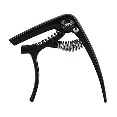 Rayzm capodastre (capo) pour ukulélé, Capodastre en alliage de zinc pour soprano / Concert / Tenor Ukuleles, Style à déclencheur simple, ressort puissant pour aucun bourdonnement.