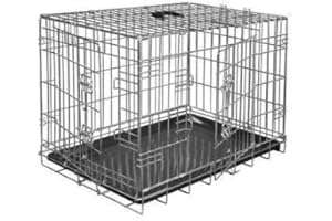 VADIGRAN Gabbia Metallica Pieghevole Classica Argento 61x46x51cm per Cani Taglia M