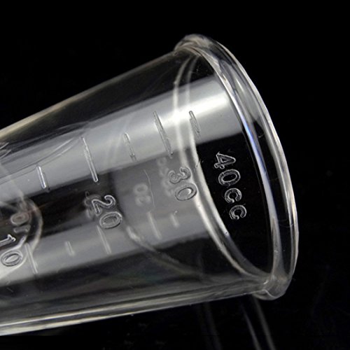 Qianle Doppelspitze OZ Groß Wein Messbecher Transparent Tasse 20-40 CC - 3