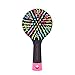INHDBOX Rainbow Volume S Brush Hair Curl Magic Accessory Perm Wave Straight Beauty Comb Hair Comb with Mirror (Black)