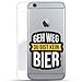 Produktbild Finoo TPU Handyhülle für dein Iphone 6/6S Made In Germany Hülle mit Motiv und Optimalen Schutz Silikon Tasche Case Cover Schutzhülle für Dein Iphone 6/6S-Geh Weg du bist kein Bier