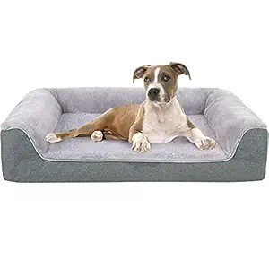 PETABBY Orthopedic Dog Bed, Waterproof Thick Foam Dog Bed Sofa with Machine Washable Cover, Comfy Dog Bed Couch for Small Medium Large Dog