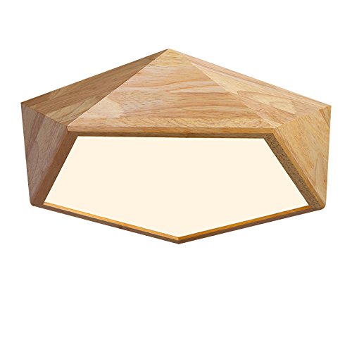 Preisvergleich Produktbild Lichtssrr Deckenleuchte Wohnzimmer Licht Schlafzimmer Licht Holz Deckenleuchte Wohnzimmer Holz Nordic Art Kreative LED Eiche Deckenleuchte ( Color : Tricolor Light-52CM 36W )