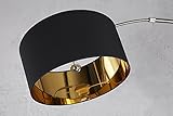Design Bogenlampe PYTHON in schwarz gold Bogenleuchte mit Dimmer Stehleuchte - 8