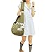 BXT NEW Fashion Women's Letter Canvas Bags Messenger Shoulder Handbags Casual Bag Tote - Green