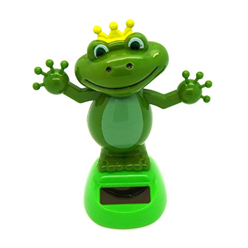 Solar Wackelfigur Frosch Dekoration Glücksbringer Dancing Frog Froschkönig NEU - 3