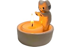 BAOPINLADY Cat Candle Holder,Cat Warming Paws Candle Holder,Kitten Tea Light Candle Holders,Warming Paws Cat Tealight Holders Ornaments,Cute Candles Holder Gifts For Cat Lovers