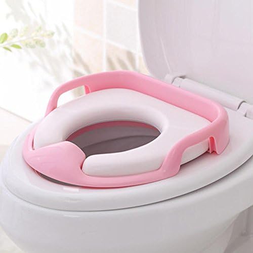 PRDX Toddler Toilet Seat Kid Potty Baby Training Toilet Seat Child Toilet Trainer with Splash Guard and Armrails for Toddles , pink