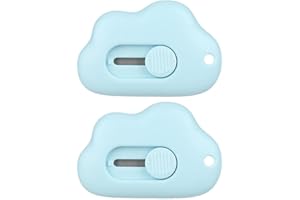 bopely 2 Pcs Mini Mini Rétractive Utilital Box Box Cutter Letter Counder Coundes Pockes pour Lettre Lette Box Ouverture Papier Cut