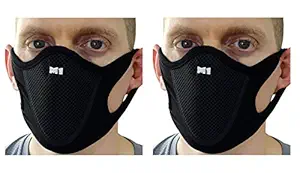 PinKit Sports Half (M1) Face Mask Outdoor Ski Masks for Motorcycle, Bicycle Face Mask, Best Protector from Pollution - Pack of 2