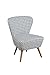 Produktbild Furniture Retro gelegentlichen Polsterstuhl Petrol blau – Delilah