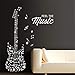 Produktbild Mode musik gitarre elektronische wandaufkleber musik Name benutzerdefinierte dekoration Kunst Dekor Kindergarten Kinderzimmer Wandaufkleber U 58 X 78 CM