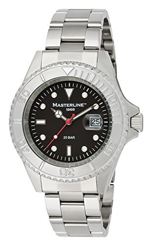 Masterline1966 Herren Armbanduhr Taucher 200m wasserdichtDiver200 schwarz ML06190002