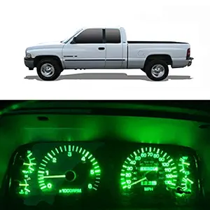 WLJH Green Dash Cluster Instrument Panel Gauge Led Light Indicators Bulb Full Kit with Socket for Dodge Ram 1500 2500 3500 1994-2001, Pack of 20