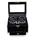 Produktbild 1PLUS eleganter Premium Uhrenbeweger Uhrenvitrine Watch Winder Schmuckaufbewahrung für 4 Automatikuhren, schwarz