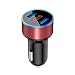 Produktbild jEZmiSy, Autoladegerät, Zigarettenanzünder, Dual USB, 3.1A Adapter, LED Voltmeter, Display, für iPhone Samsung - Rot