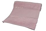 Linandelle Drap de Douche 70x140 Rose � Broder sur Toile aïda