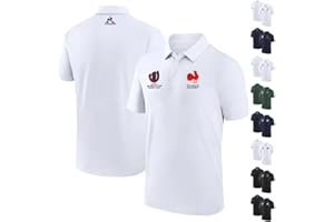 TUTTAVIA Polo Rugby France 2023 Tee Shirt,Rugby Coupe du Monde 2023 Tee Shirt Rugby France 2023 T Shirt Rugby Femme France de Rugby World Cup Casual Sports Polo Shirt Lapel Short Sleeve T-Shirt Top…