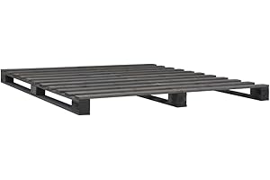 vidaXL Rama łóżka z palet, szara, lite drewno sosnowe, 120 x 200 cm