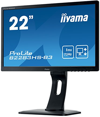iiyama Prolite B2283HS-B3 21 5  Full HD LED Mate Plana Negro Pantalla para PC LED Display - Monitor  54 6 cm  21 5    1920 x 1080 Pixeles  Full HD  LED  1 ms  Negro 