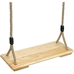 PELLOR Balançoire Enfants Adulte Agres Siège Suspendu Swing Outdoor Arbre Bois Jeux Portique Toboggan Extérieur Intérieur
