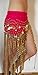 Produktbild Münzgürtel pink Fransengürtel Bauchtanz Hüfttuch 21 Profi Fasching Tribal Gothic