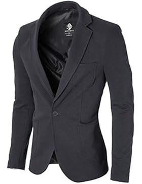 MODERNO Slim Fit Freizeit Baumwolle Herren Sakko Blazer (MOD14513B)