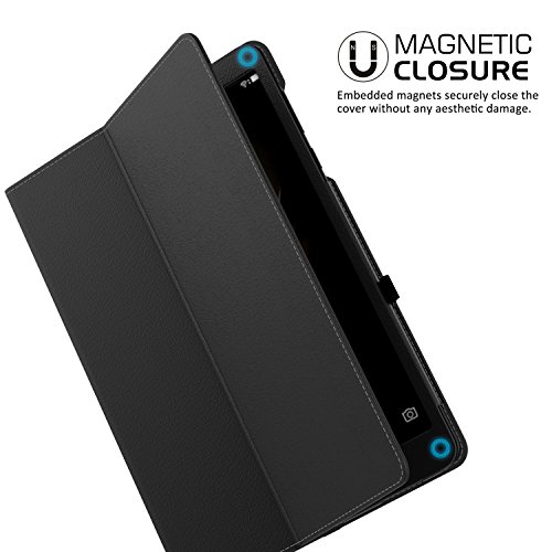MoKo ASUS ZenPad 3S 10 Hülle – Kunstleder Ständer Schutzhülle Smart Cover mit Auto Schlaf / Wach Funktion und Stift-Schleife für Asus ZenPad 3S 10 9.7 Zoll Z500M 2016 Modell Tablet-PC, Schwarz - 4