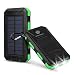 Produktbild OOBY 24000Mah Portable Solar Power Bank, Starke Wasserdichte Mobile Power Mit 2 LED Taschenlampe, 3 High Speed Output Und USB Externer Akku Für Iphone, Samsung Galaxy, Ipad, Gopro Kamera Und Android Phone.,Green
