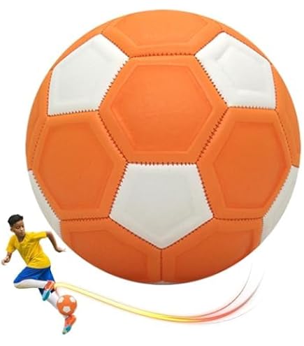 Ballon Caoutchouc EVA Ballon Football Tsffae Curve - Effet Courbe Professionnel - Caoutchouc EVA - Taille 20/21.5cm - 5-15 Ans Ballon Football Extérieur
