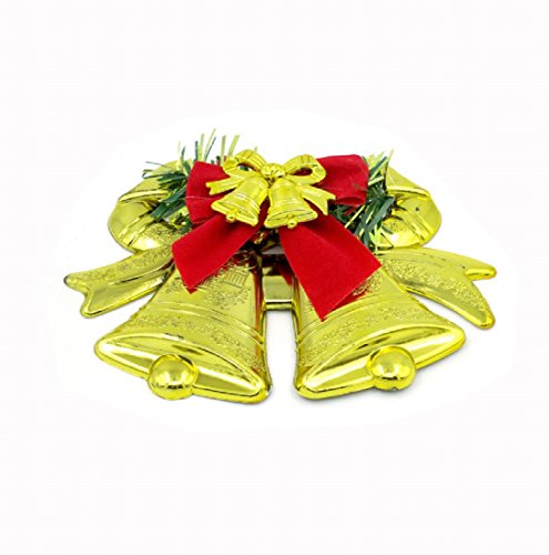 Vovotrade 1Pcs Christmas Tree Hanging Bells Jingle Pendant Party Decoration Ornaments Xmas (Gold)