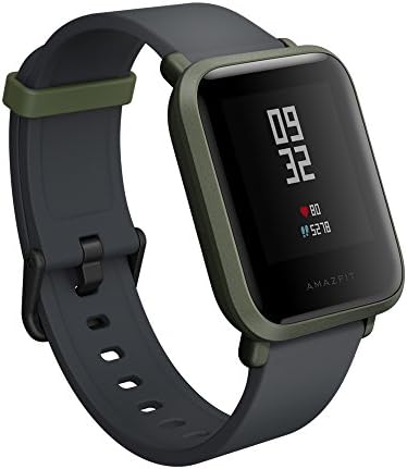 YIMITECH Xiaomi Amazfit Bip Smart watch with GPS Real-time Heart Rate Monitor Water Resistant Sports Fitness Tracker Support iOS and Android for Kids Men Women/EU Version (Kokoda Green)