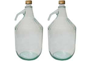 DIAH DO IT AT HOME Demijohn in vetro da 5 litri con tappo a vite per fermentazione carboiana per la conservazione di vino sidro