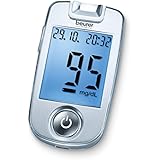 Beurer GL40 (mg/dL) - Medidor de glucosa (85 mm, 47 mm, 14 mm) Color blanco