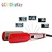 Hair Flat Iron Professional Hair Straighteners Fast Heating 60 Seconds to 230 Degree Wide Nano Titanium Plate LCD Display Temperature Control Red Fairywill