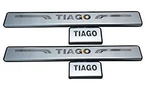 AutoPop Silver Non-led Footstep Door Sill Plate for Tata Tiago (Set of 4)
