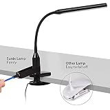 Sunix 6W 24 LED Klemmleuchte, Dimmbar Bettleuchte, LED Tischlampe, LED Leselicht USB-Kabel Inklusive, Touch-Steuerung, LED Leselampe für Schlafzimmer Büro - 3