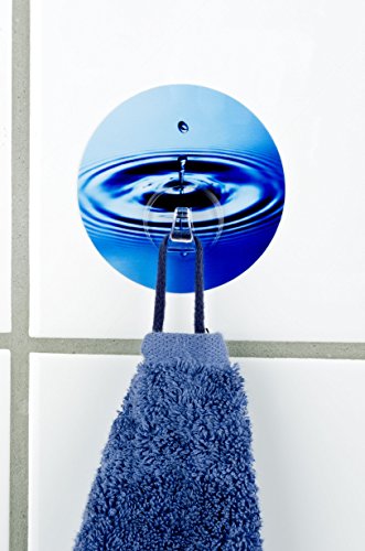 WENKO 21297100 Static-Loc Wandhaken Uno Water Circle – Befestigen ohne bohren, Kunststoff, 8.5 x 2 x 8.5 cm, Mehrfarbig - 6