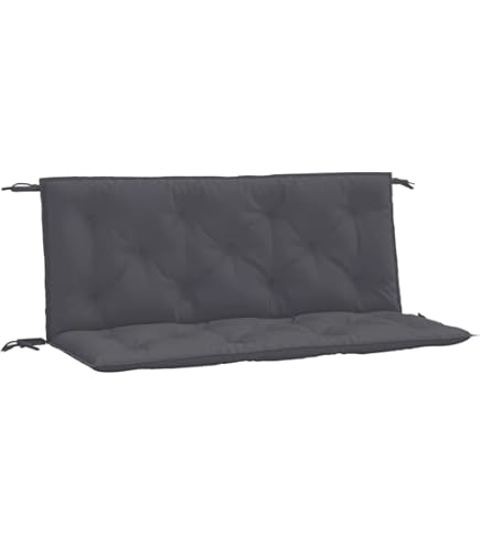 Gutekissen® Bankkussen, Zitkussen, Rugleuningkussen, Tuinkussen, Gewatteerd kussen, Dubbel kussen, Zitmeubilair, Bankkussen, Schommel, Tuinmeubilair LAW (200x50x50, Grijs