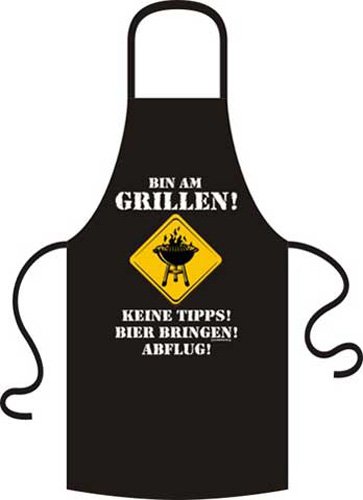 Empireposter – Bin am Grillen – Schürze – Größe (cm), ca. Einheitsgröße