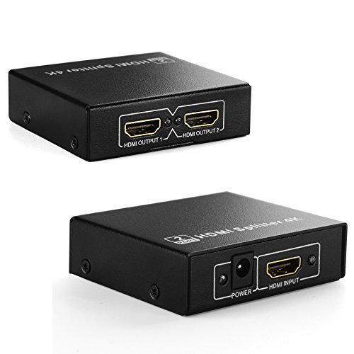 Swees® 4k UHD HDMI Splitter / Verteiler 1 IN 2 OUT (1 Eingang und 2 Ausgänge) | 4k Ultra HD 2160p / Full HD 1080p | HDCP | 3D Ready - 3