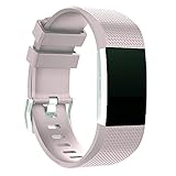 Omicton Fitbit Laden 2 Strap Bands, Ersatz Weich TPU Sport Armbanduhr Band Wasserfest Armband Riemen Haken und Klettverschluss Verstellbarer Verschluss Armbänder für Fitbit Laden 2 Smart Watch